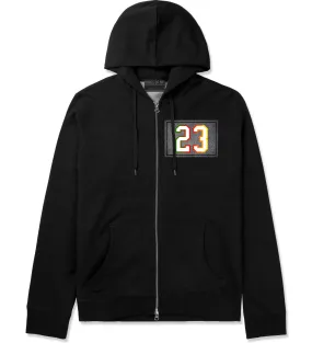 23 Cement Print Colorful Jersey Zip Up Hoodie