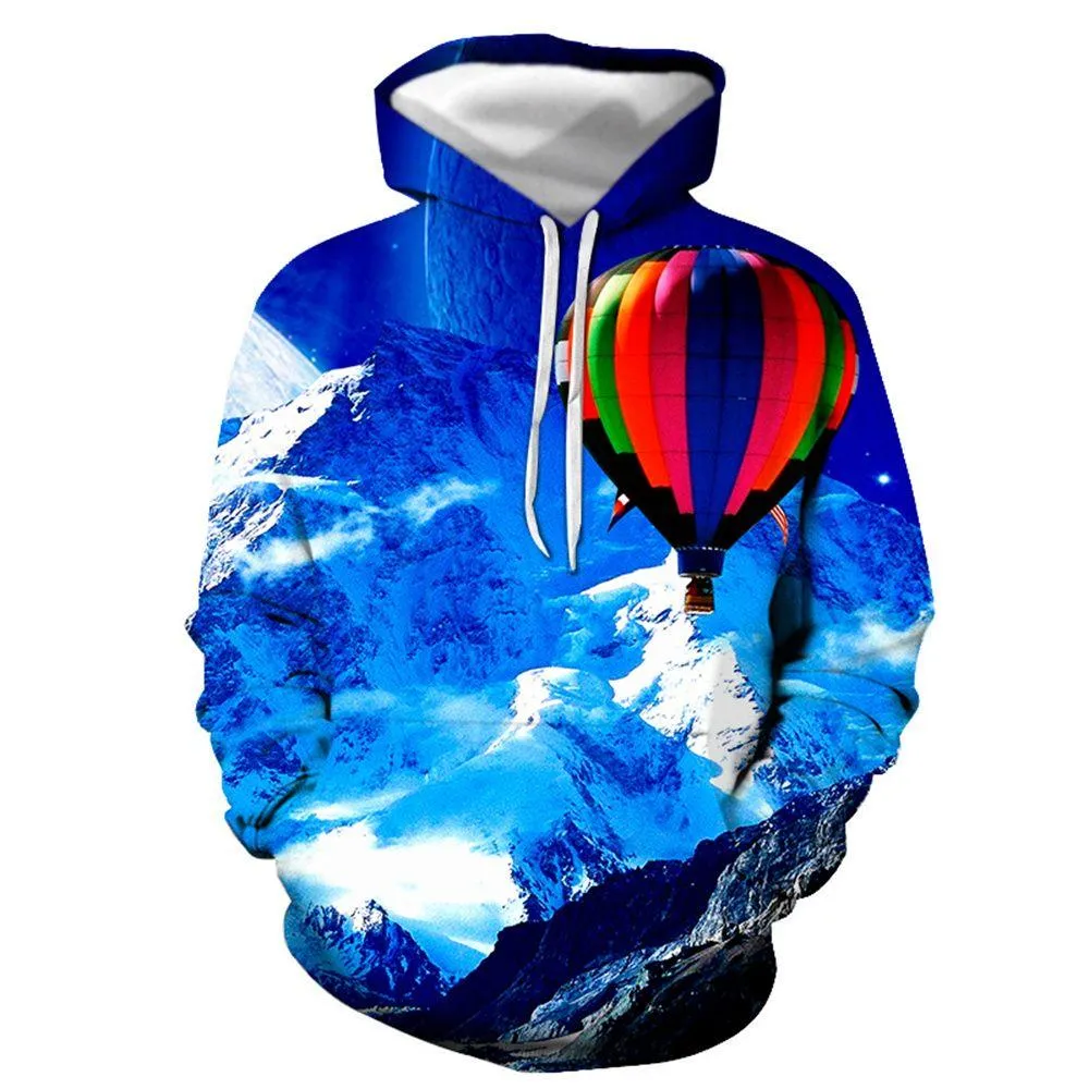 3D Graphic Printed Hoodies Balloon