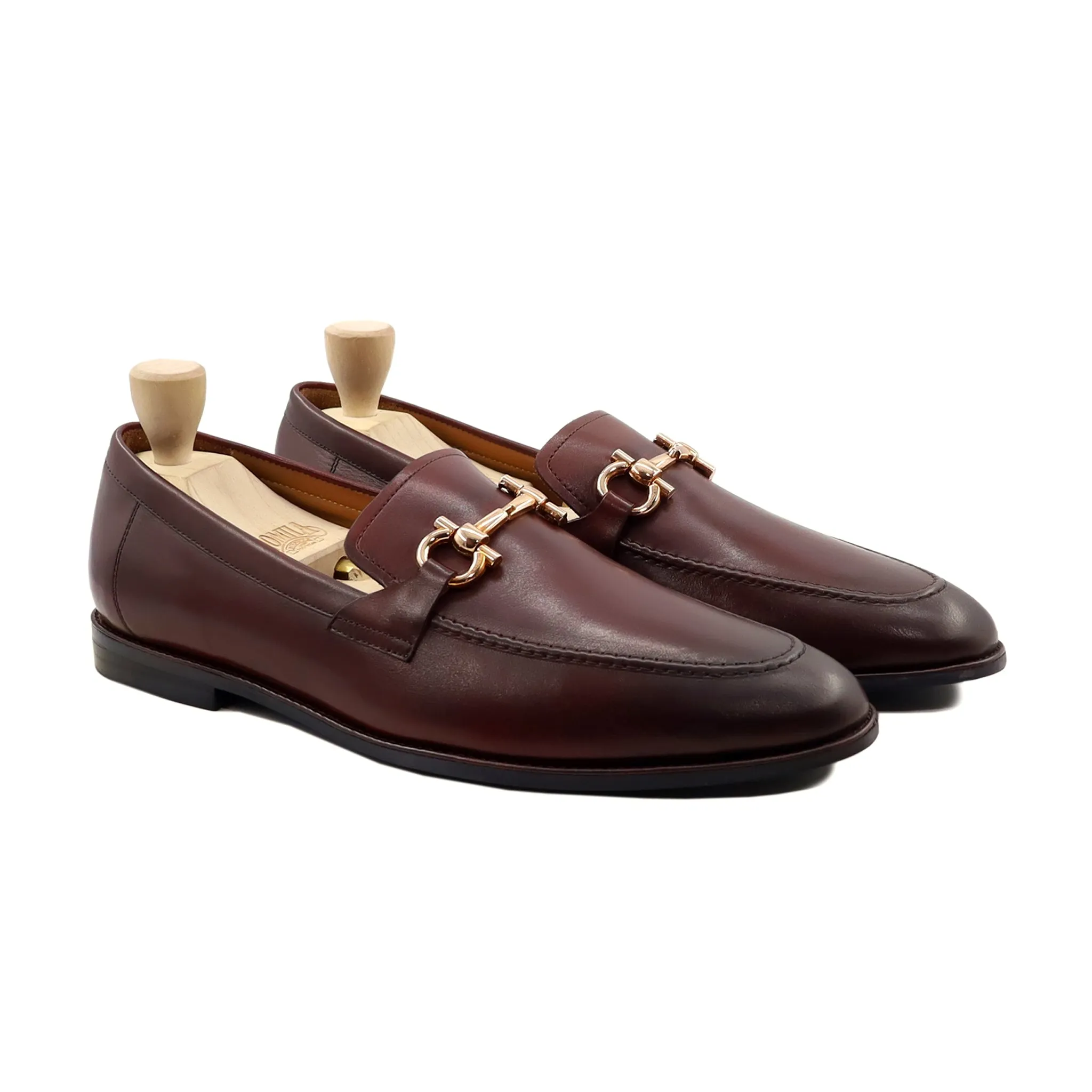 Azzie - Men's Burnished Oxblood Calf Leather Loafer