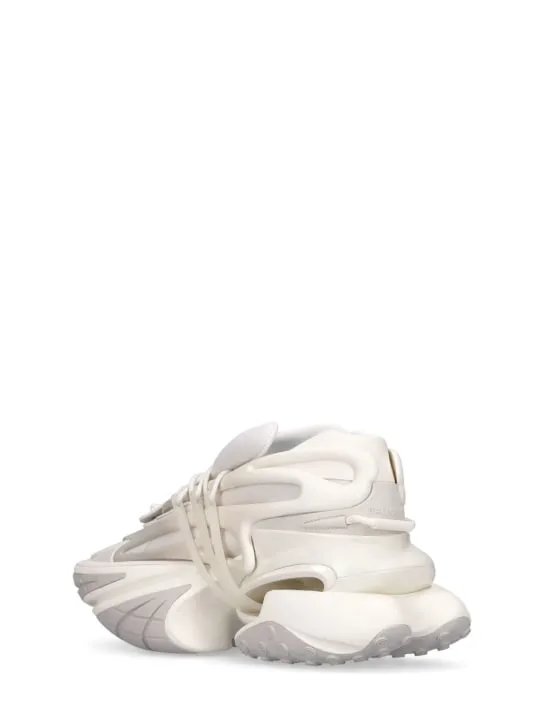 Balmain   Unicorn neoprene &amp; leather sneakers 