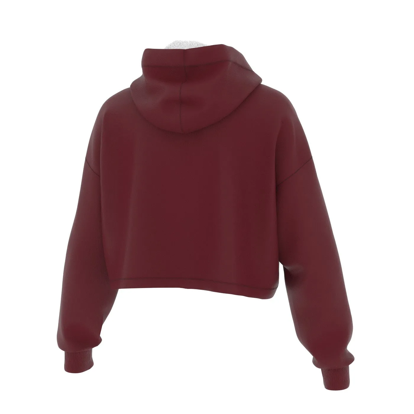 Biking Red Cropped Hoodie