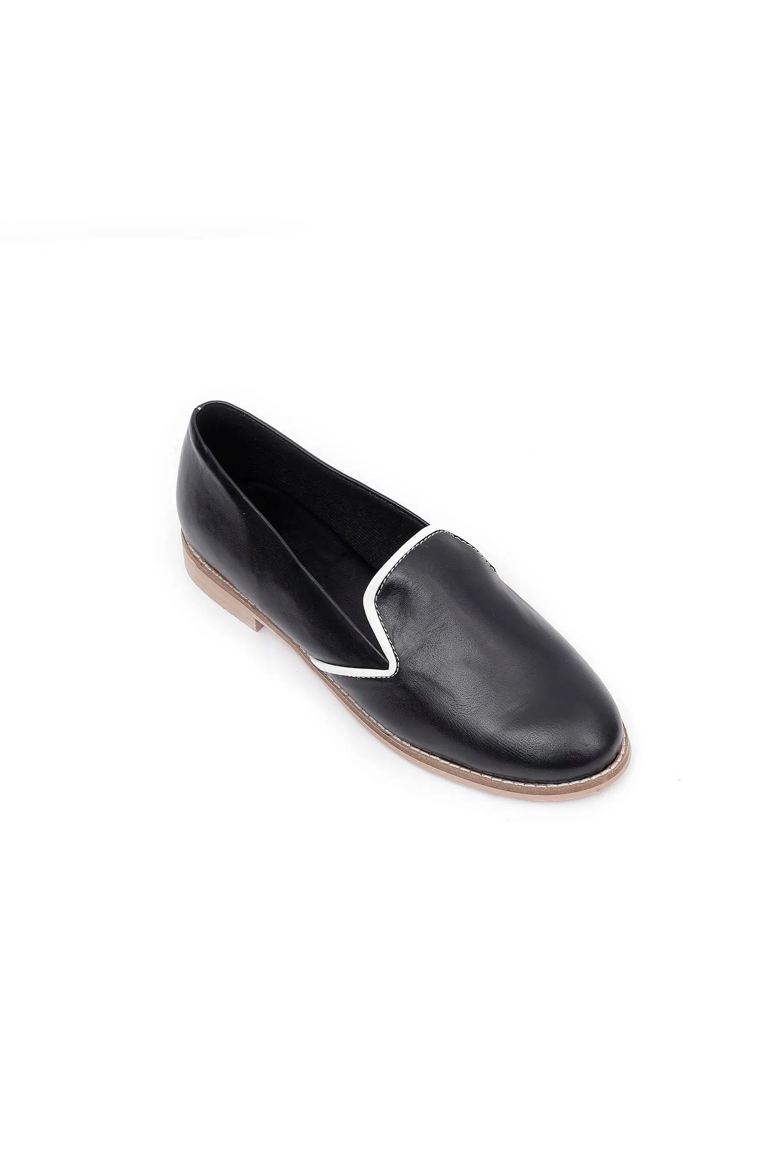 Black Cruelty Free Leather Loafers