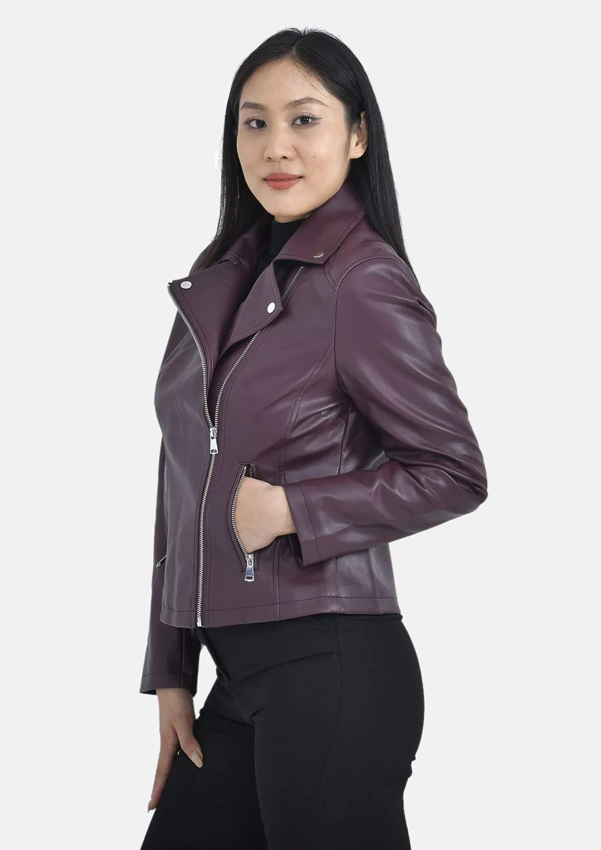 Faux Leather Biker Jacket