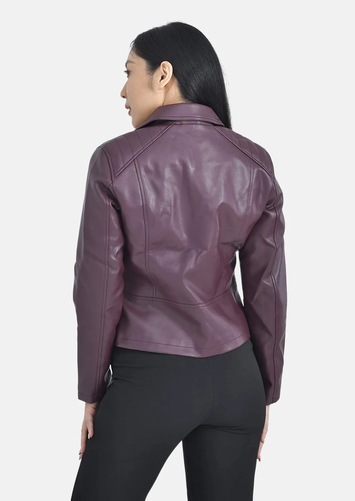 Faux Leather Biker Jacket