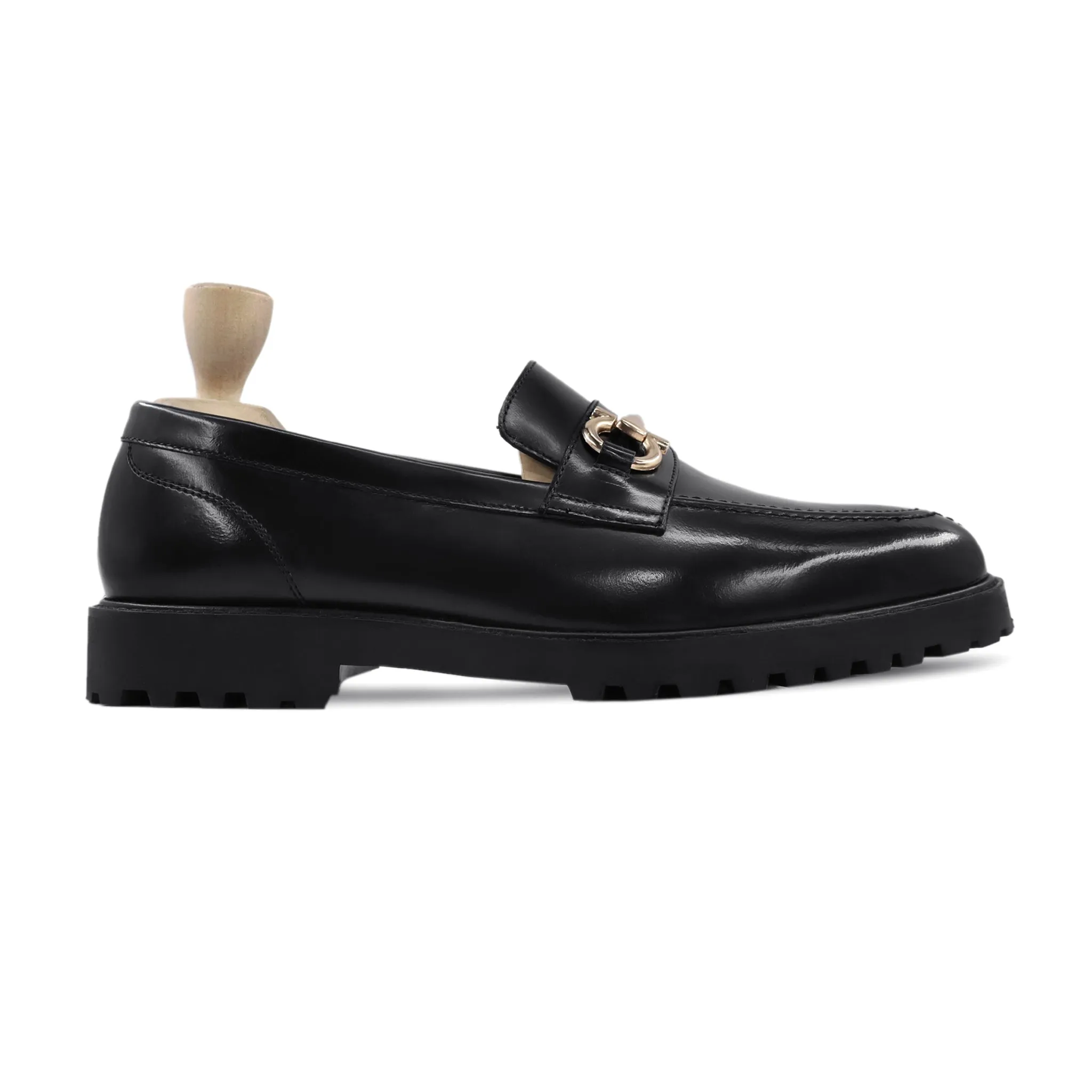 Fulton - Men's Black Box Leather High Shine Loafer