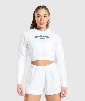 Gymshark Team GS Cropped Sweatshirt - White