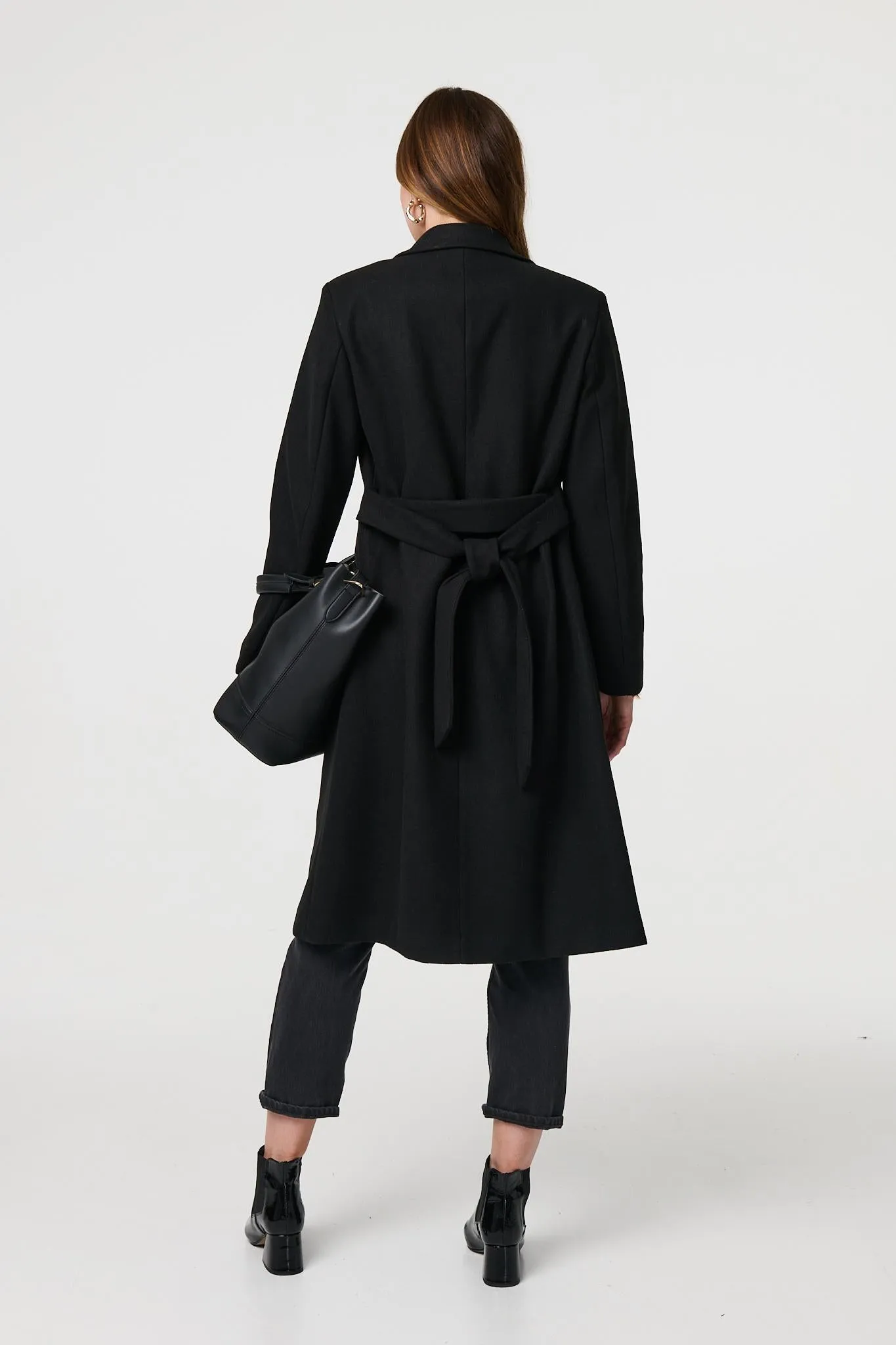 Longline Tailored Button Front Coat