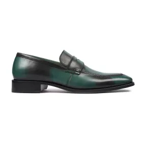 Masquerade - Men's Burnished Green Calf Leather Loafer