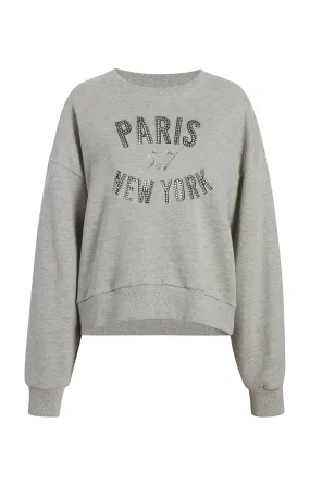 Rhinestone Paris New York Brandy Pullover