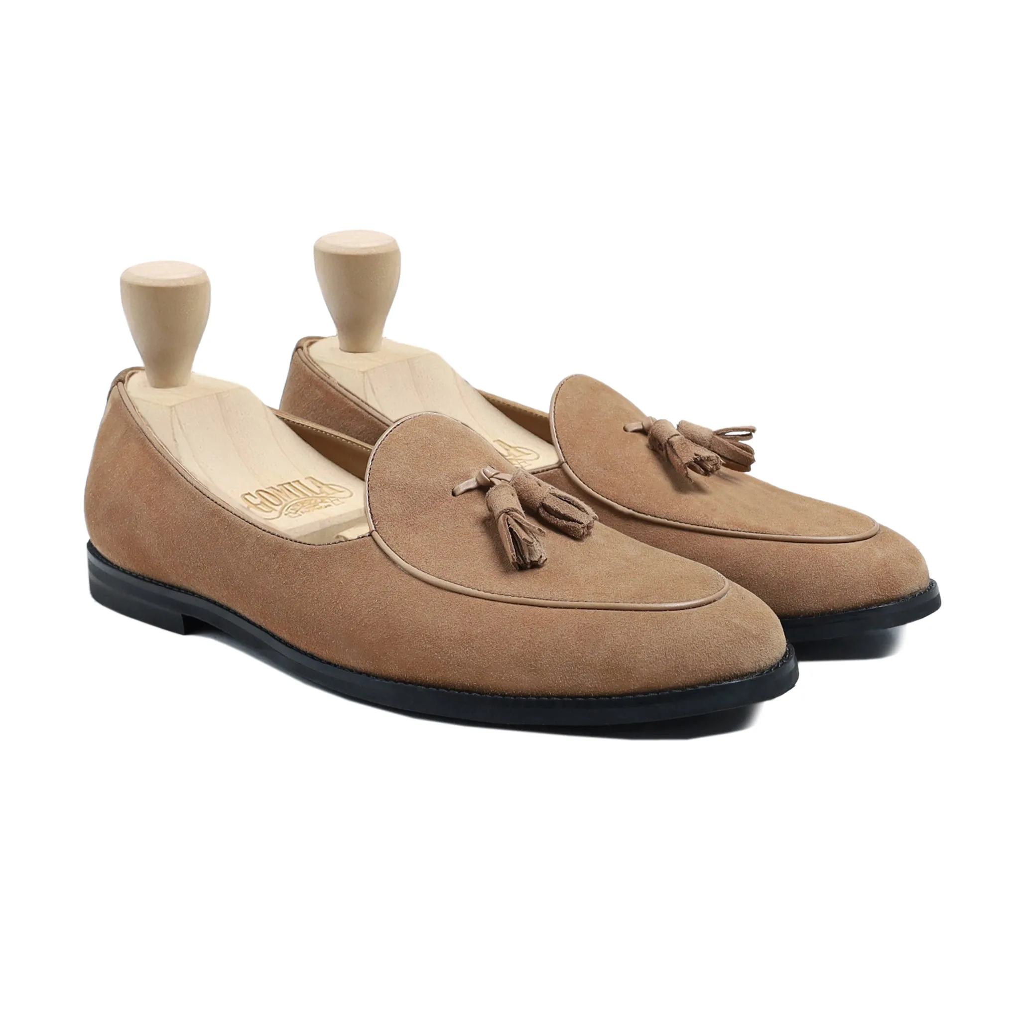 Rhythm - Men's Camel Kid Suede Loafer