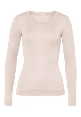 Silk/Cashmere Silk And Cashmere Scoop Neck Top | Vanilla 71655-1203