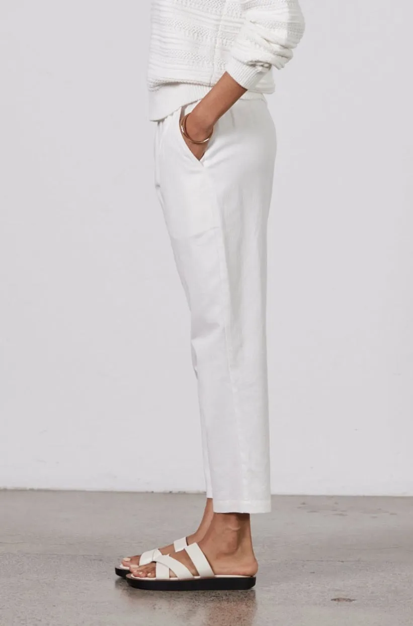 Stella Drawstring Pant - Ecru