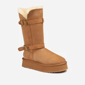 Ugg Classic Platform Buckle Long Boots (4.5cm) (Water Resistant)