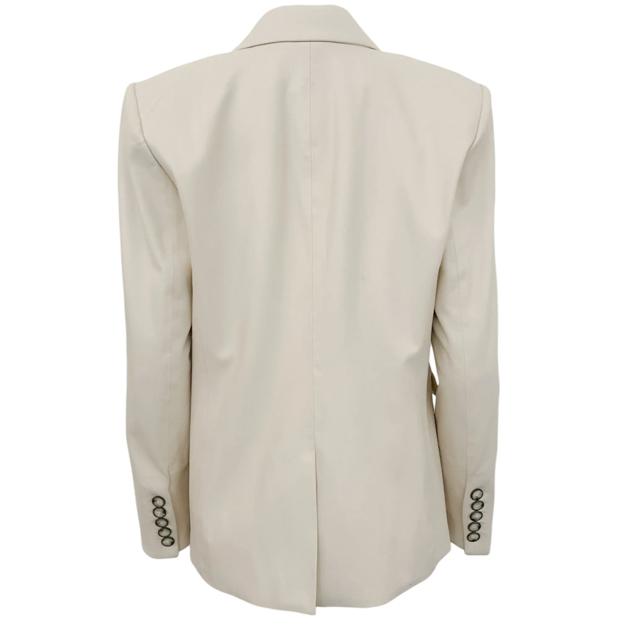 Veronica Beard Ivory Faux Leather Dickey Jacket