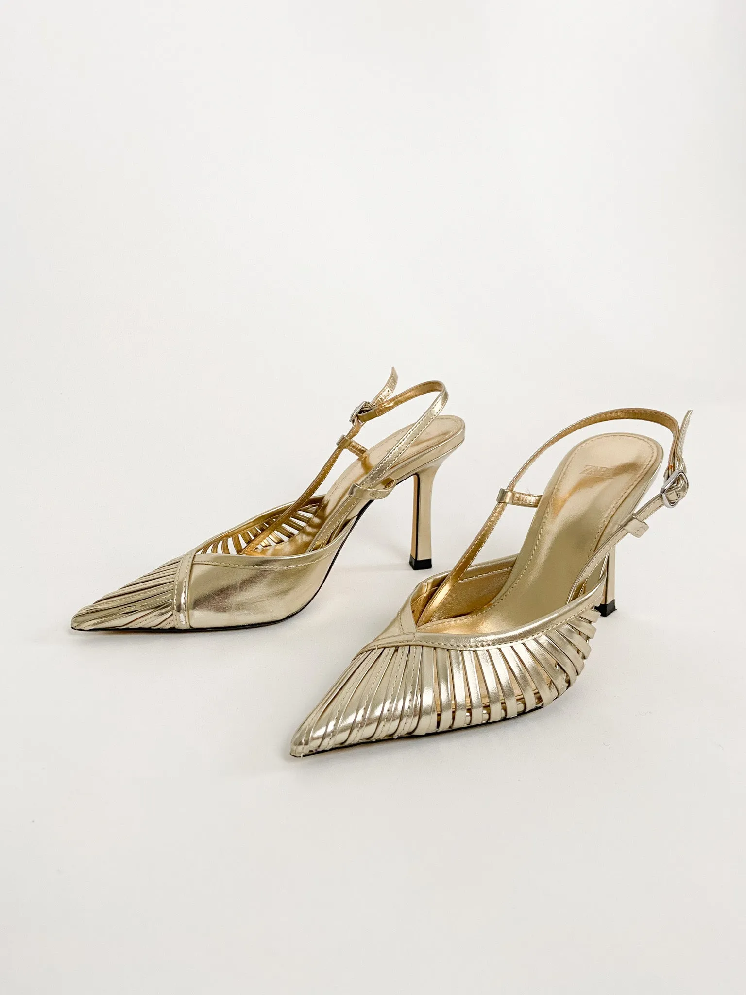 Zara | Gold Footwear | Size 4