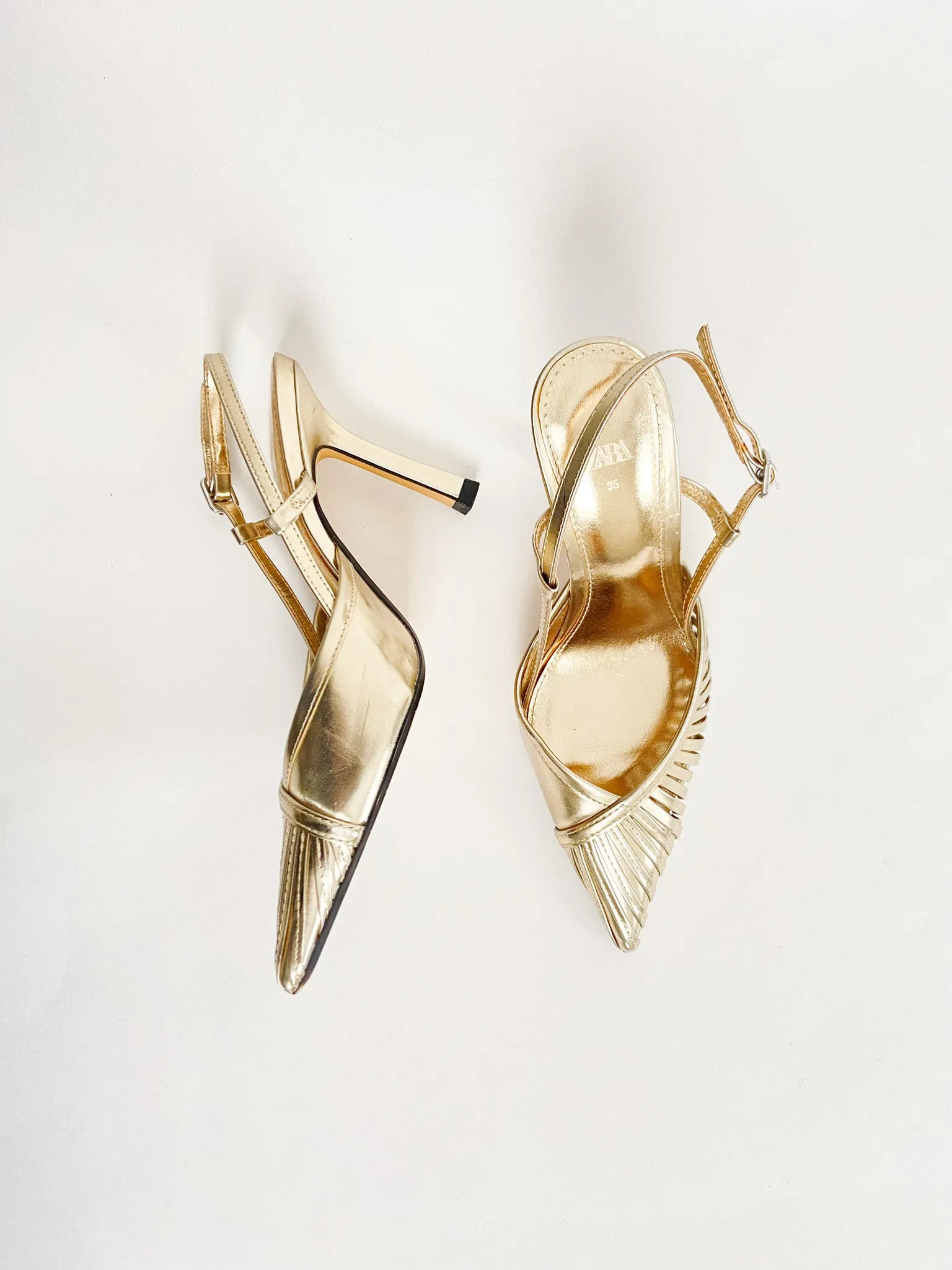 Zara | Gold Footwear | Size 4